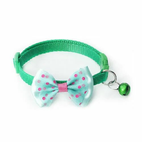 Bow tie necktie collar for cats, kittens and small dogs, adjustable with bell