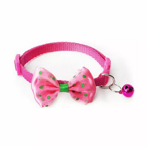 Bow tie necktie collar for cats, kittens and small dogs, adjustable with bell