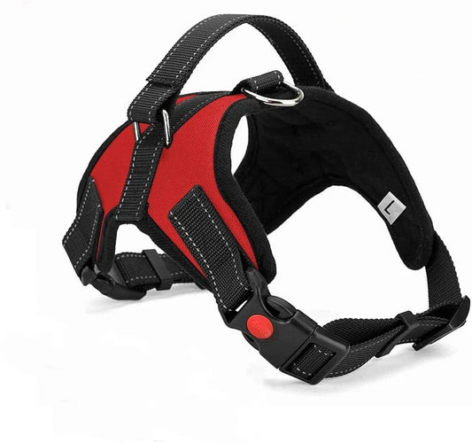 Anti pull, strong, adjustable dog harness for small to medium dogs and large puppies